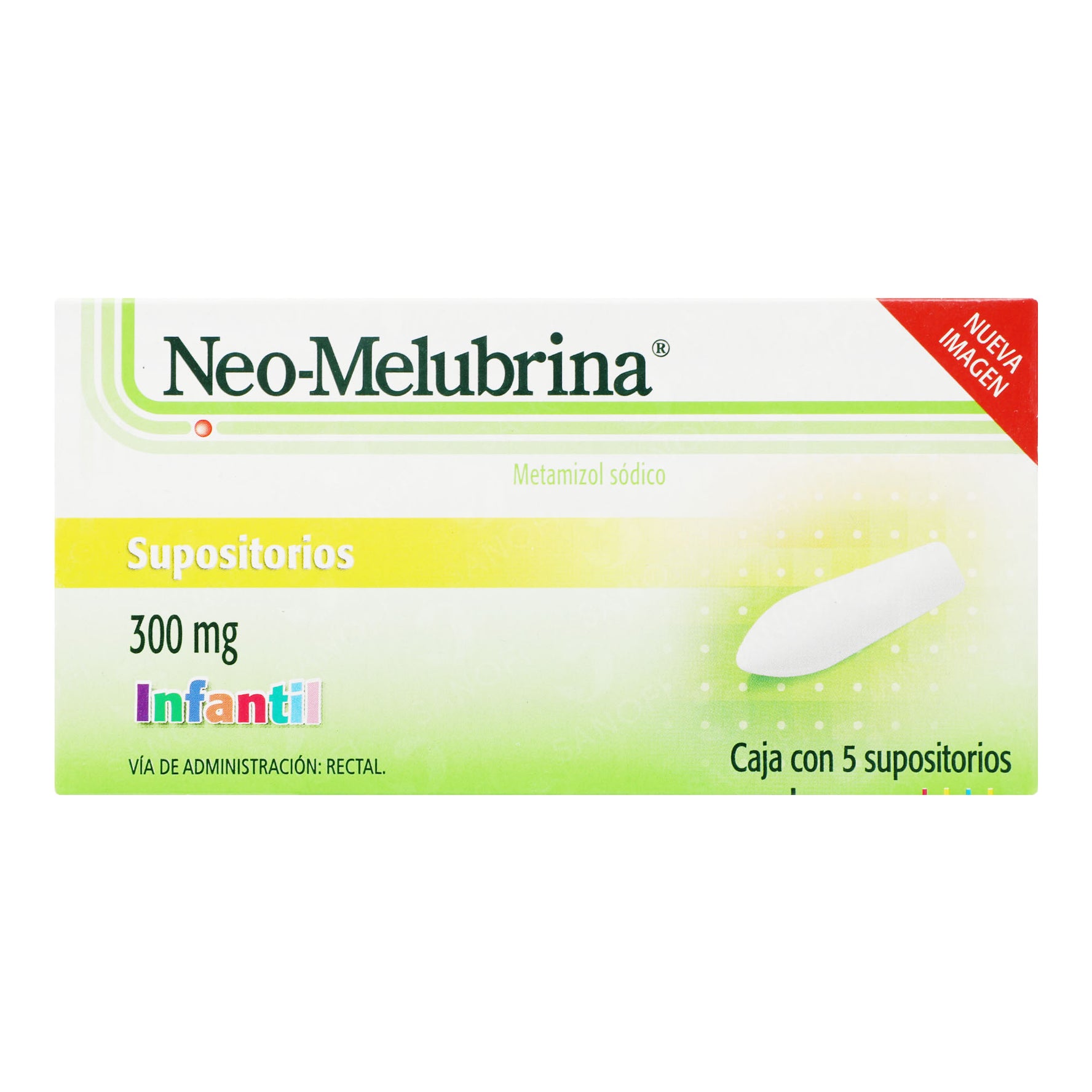 Neo-Melubrina Inf Supositorio 300Mg Con 5 (Metamizol Sodico) 1 - 7501165000308