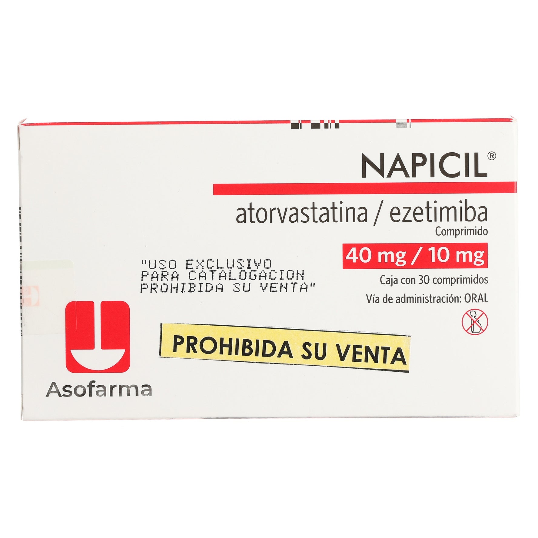 Napicil 40Mg/10Mg Con 30 Comprimidos (Atorvastatina/Ezetimiba) 1 - 7730766000527