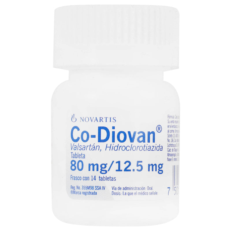 Co-Diovan 80Mg/12.5Mg Con 14 Tabletas (Valsartan/Hidroclorotiazida) - WeCare Pharma