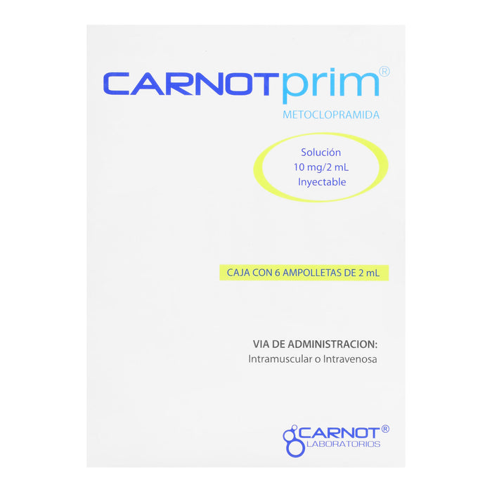 Carnotprim 10Mg/2Ml Con 6 Ampulas (Metoclopramida) 1 - 7501124100759