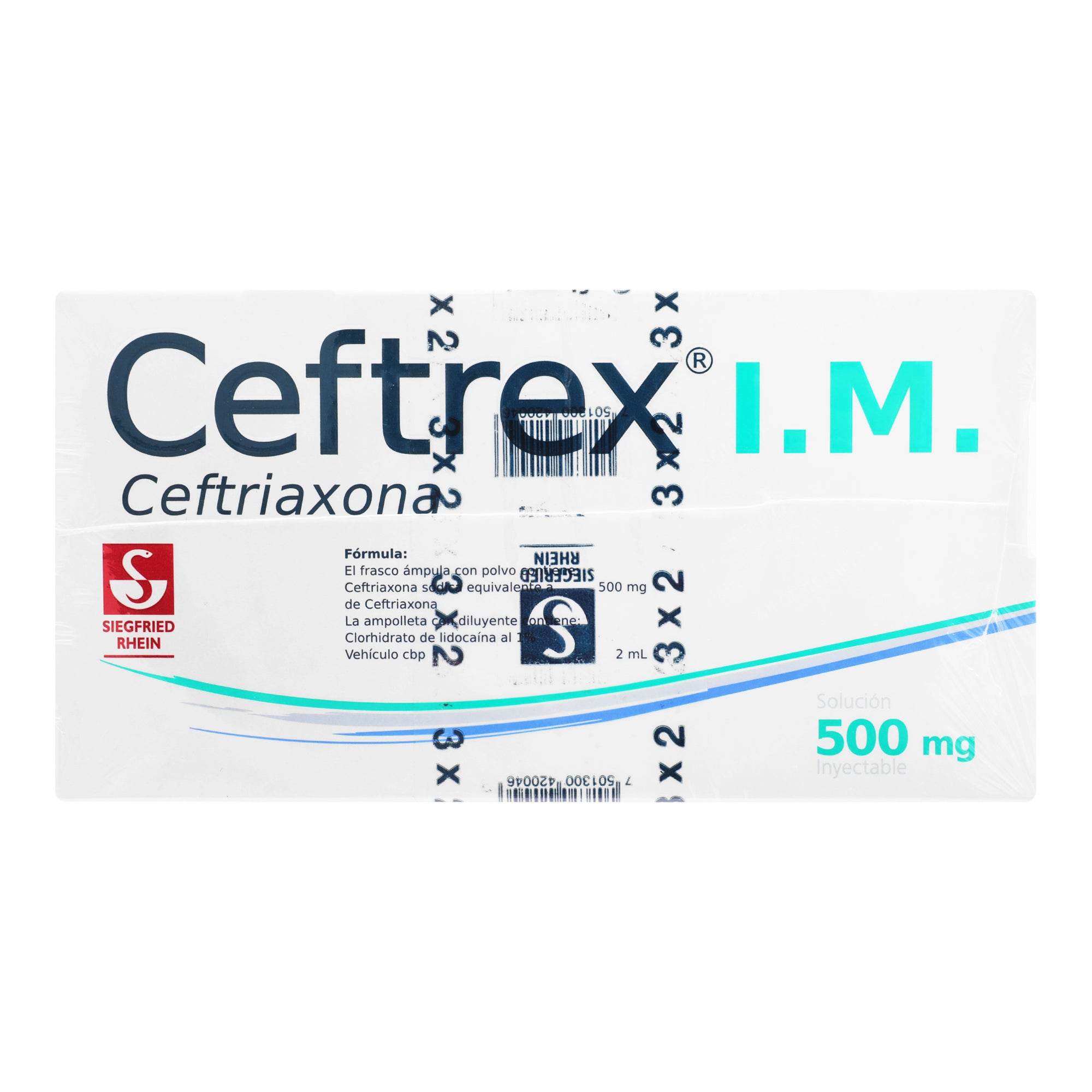 Ceftrex Im Frasco 500Mg Con 3 Promo Ampulas (Ceftriaxona)