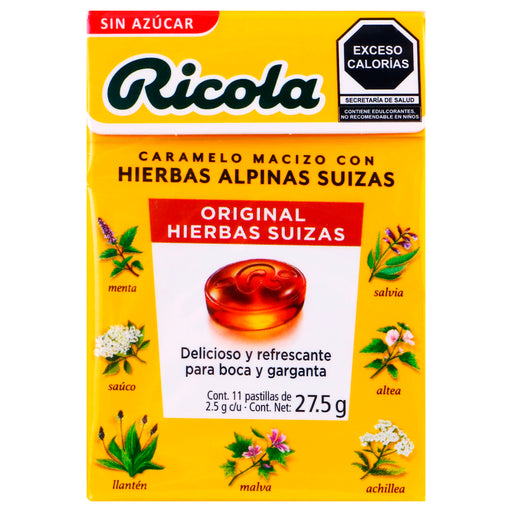 Caramelo Ricola Pastillas 27.5G Con 11 Original (Hierbas Alpinas Suizas) 1 - 7610700014752