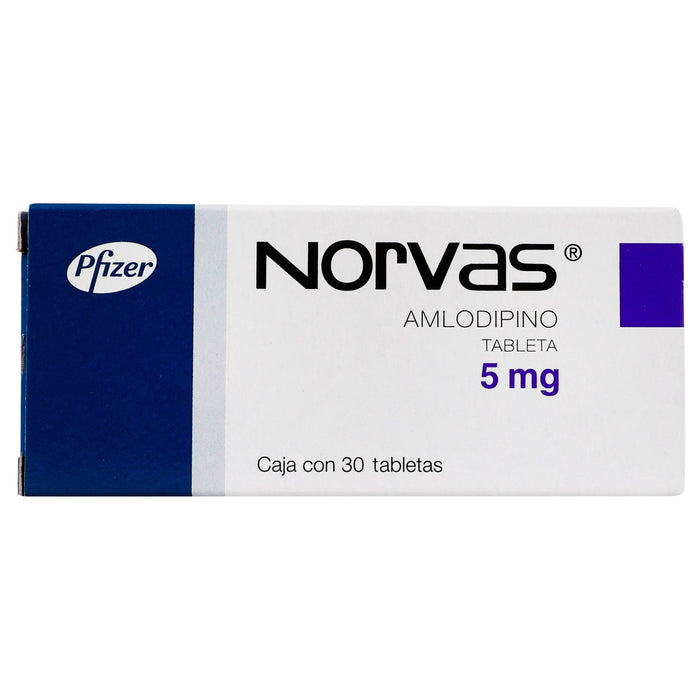 Norvas 5Mg Con 30 Tabletas (Amlodipino) - WeCare Pharma