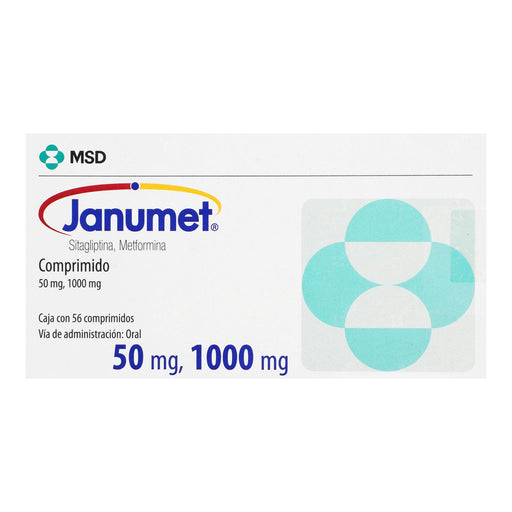 Janumet 50Mg/1000Mg Con 56 Tabletas (Sitagliptina/Metformina) - WeCare Pharma