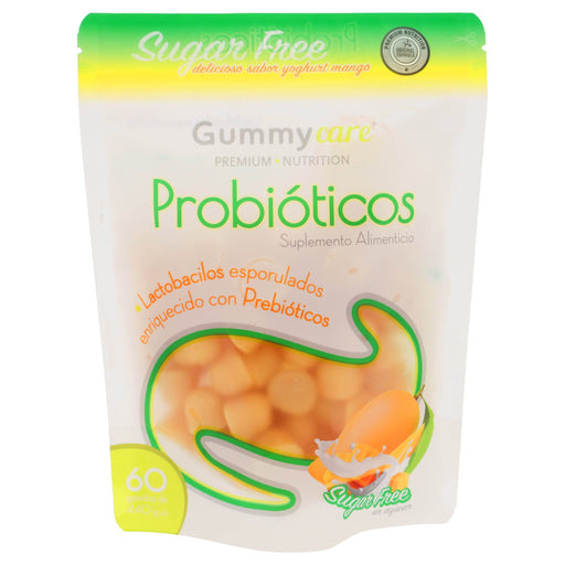 Gummycare Probióticos Sabor Yogurt Mango 60 Gomitas - WeCare Pharma
