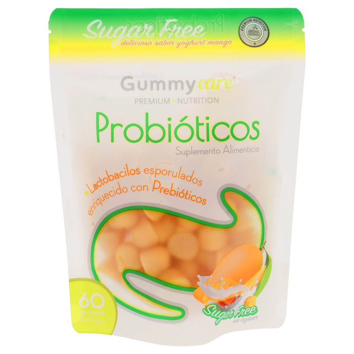 Gummycare Probióticos Sabor Yogurt Mango 60 Gomitas - WeCare Pharma