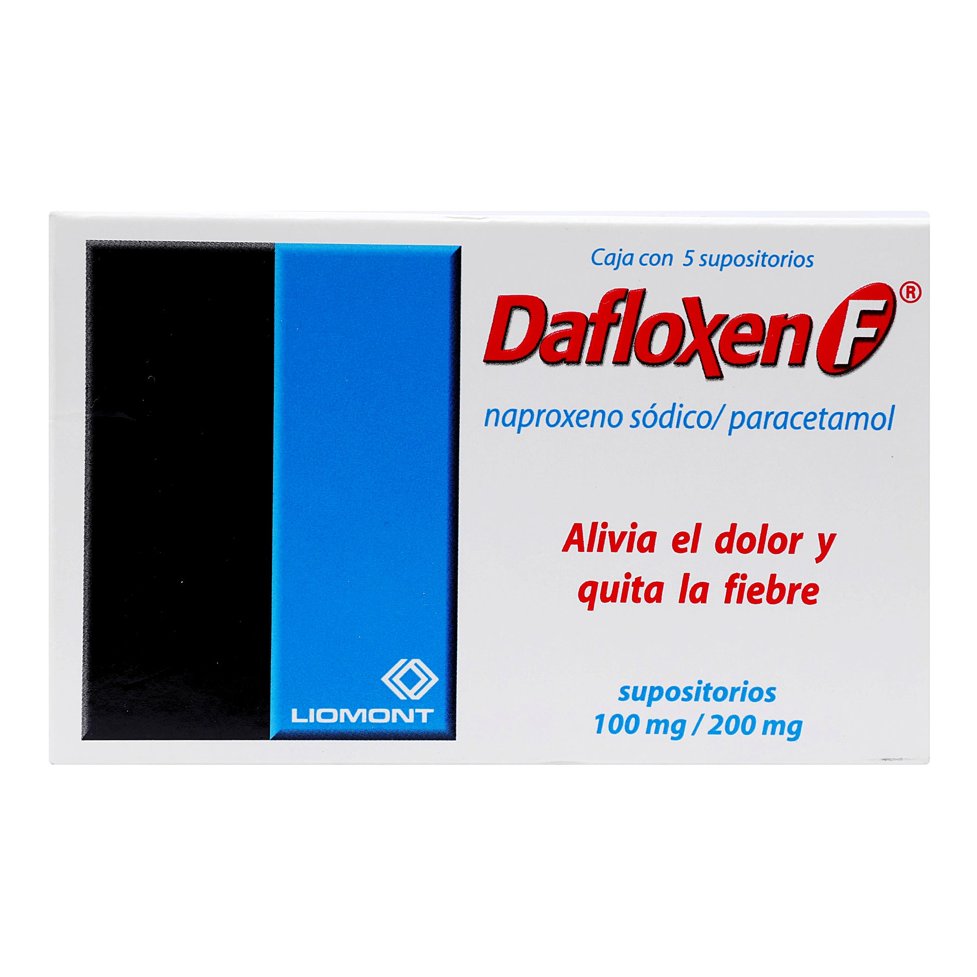 Dafloxen F Supositorio 100Mg/200Mg Con 5 (Naproxeno/Paracetamol) 1 - 7501299301968