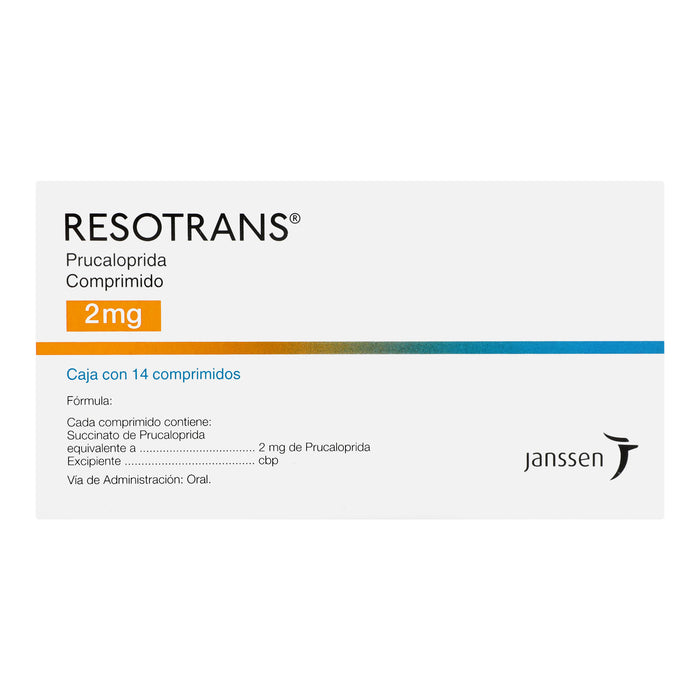 Resotrans 2Mg Con 14 Comprimidos (Prucaloprida) 1 - 7501109920655