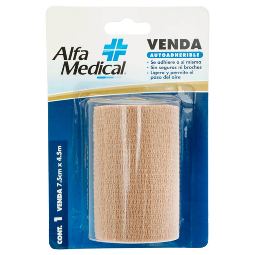 Venda Elástica Autoadherible 7.5Cmx4.5M Alpha Piel - WeCare Pharma