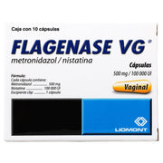 Flagenase Vg Vaginal 500Mg/100000Unid Con 10 Capsulas (Metronidazol/Nistatina) - WeCare Pharma