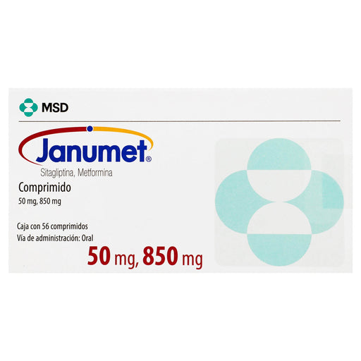 Janumet 50Mg/850Mg Con 56 Tabletas (Sitagliptina/Metformina) - WeCare Pharma