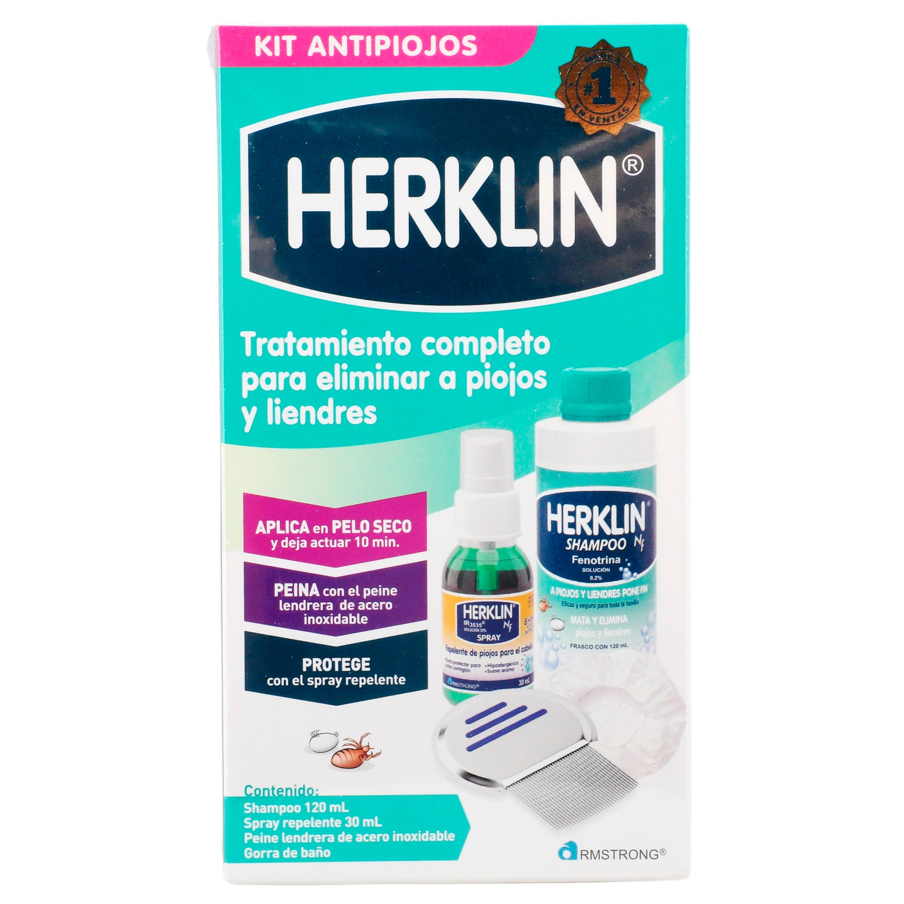 Herklin Kit Antipiojos 4 Pzas 1 - 7501089810571