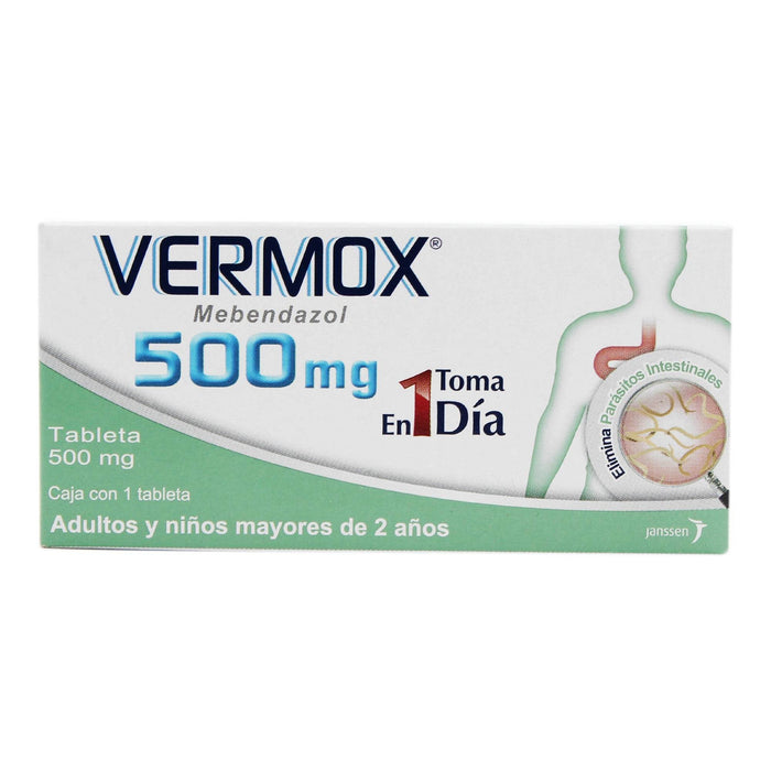 Vermox 500Mg Con 1 Tabletas (Mebendazol) - WeCare Pharma