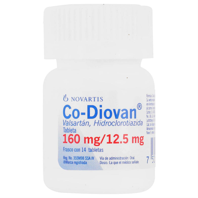 Co-Diovan 160Mg/12.5Mg Con 14 Tabletas (Valsartan/Hidroclorotiazida) - WeCare Pharma