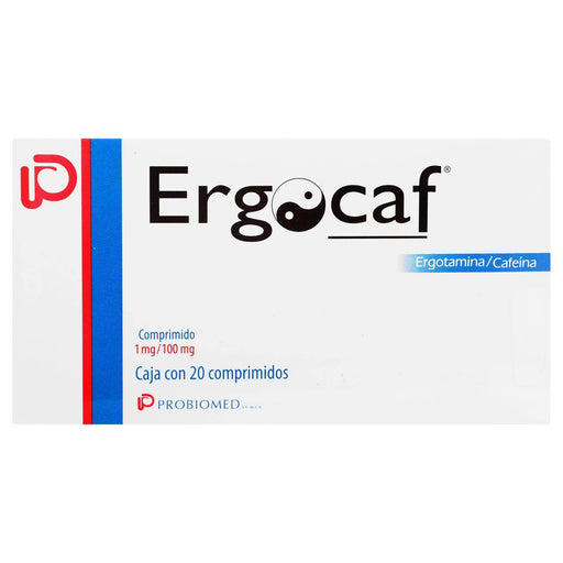 Ergocaf (Ergotamina/Cefeina) Comp 1Mg/100Mg Con 20 - WeCare Pharma