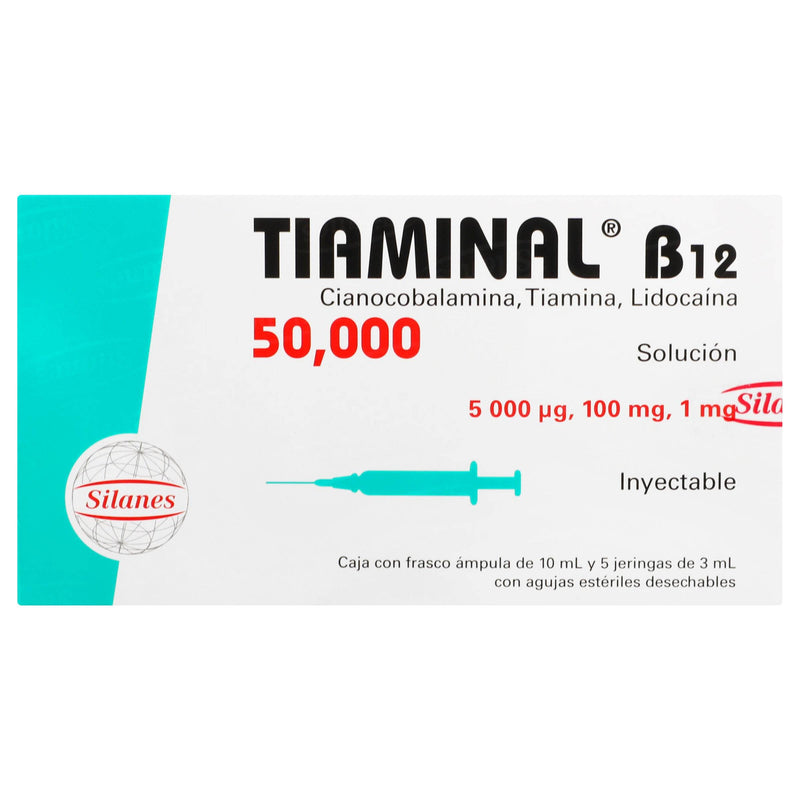 Tiaminal B12 Con 5 Ampulas (Cianocobalamina/Tiamina/Lidocaina) - WeCare Pharma