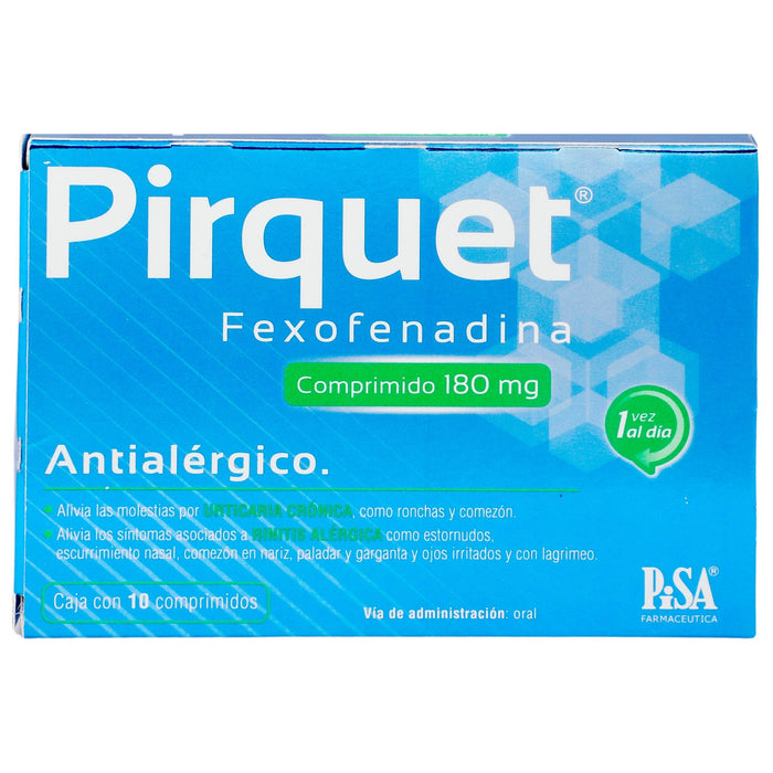 Pirquet 180Mg Con 10 Comprimidos (Fexofenadina) - WeCare Pharma