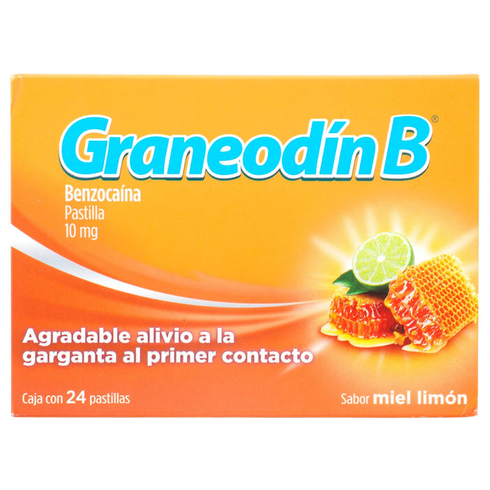 Graneodin B Pastillas 10Mg Miel Con 24 (Benzocaina) - WeCare Pharma