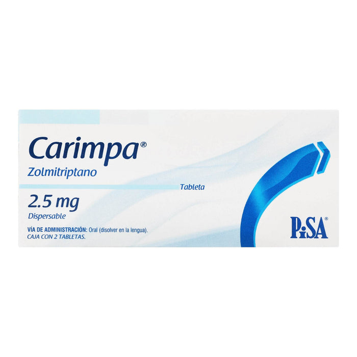Carimpa (Zolitriptano) Tabletas 2.5Mg Con 2 - WeCare Pharma