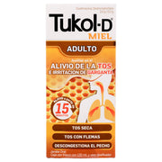 Tukol-D Miel Ad Jarabe 2G/0.2G 120Ml (Guaifenesina/Dextrometorfano) - WeCare Pharma