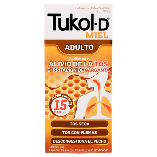 Tukol-D Miel Ad Jarabe 2G/0.2G 120Ml (Guaifenesina/Dextrometorfano) - WeCare Pharma