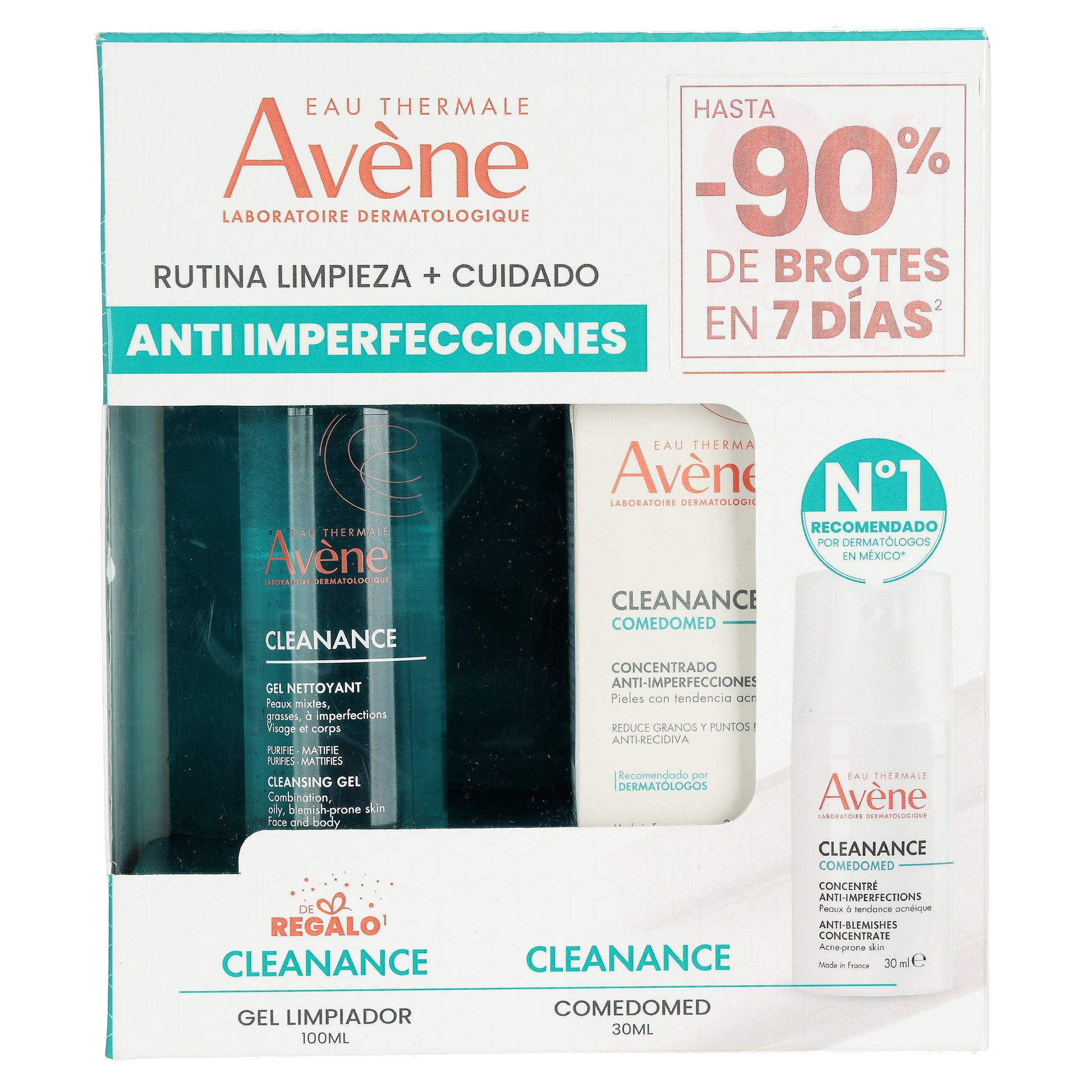 Avene Kit Anti Imperfecciones Clenance Comedomed 30Ml + Gel Limpiador 100Ml 1 - 3282779401531