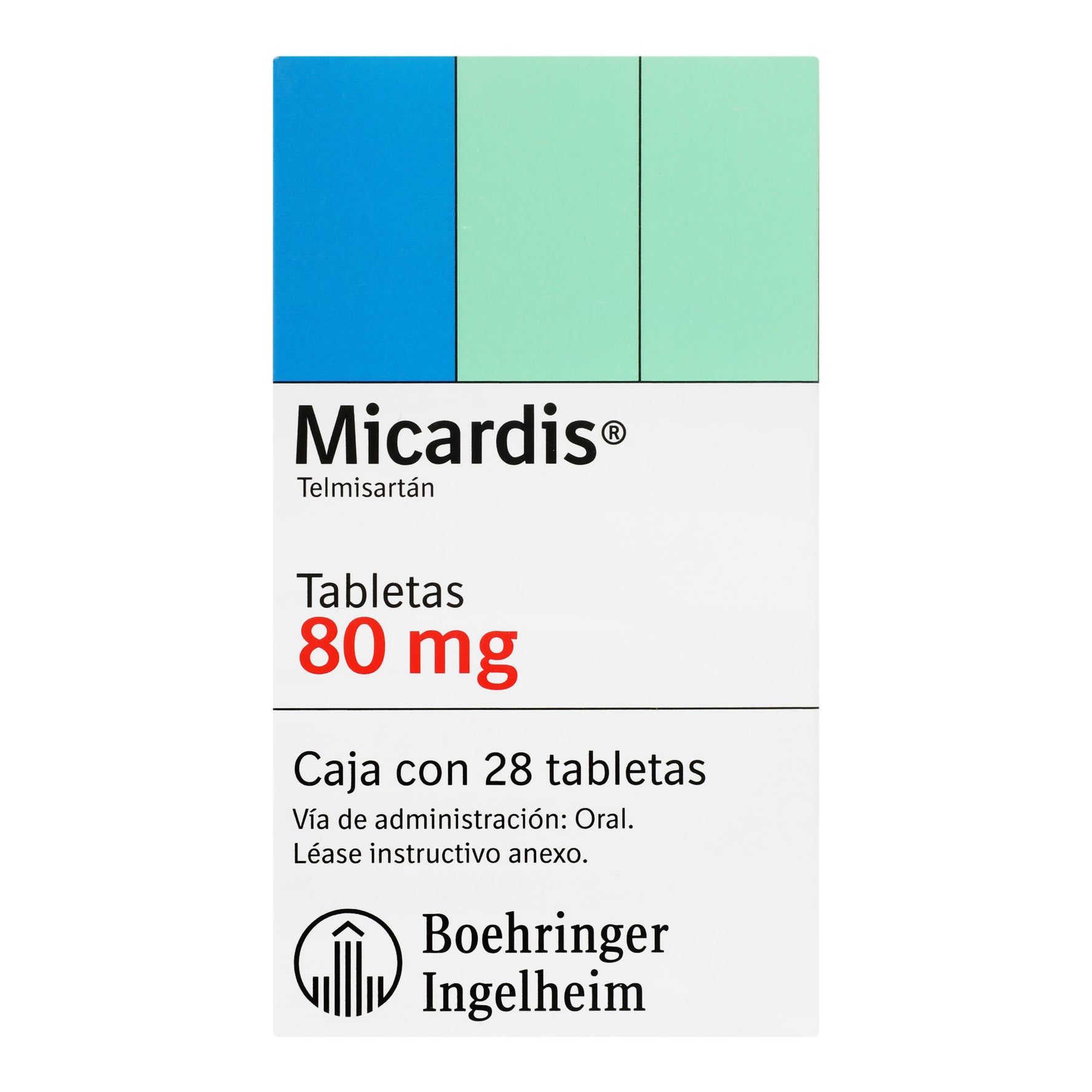 Micardis 80Mg Con 28 Tabletas (Telmisartan) 1 - 7501037946185