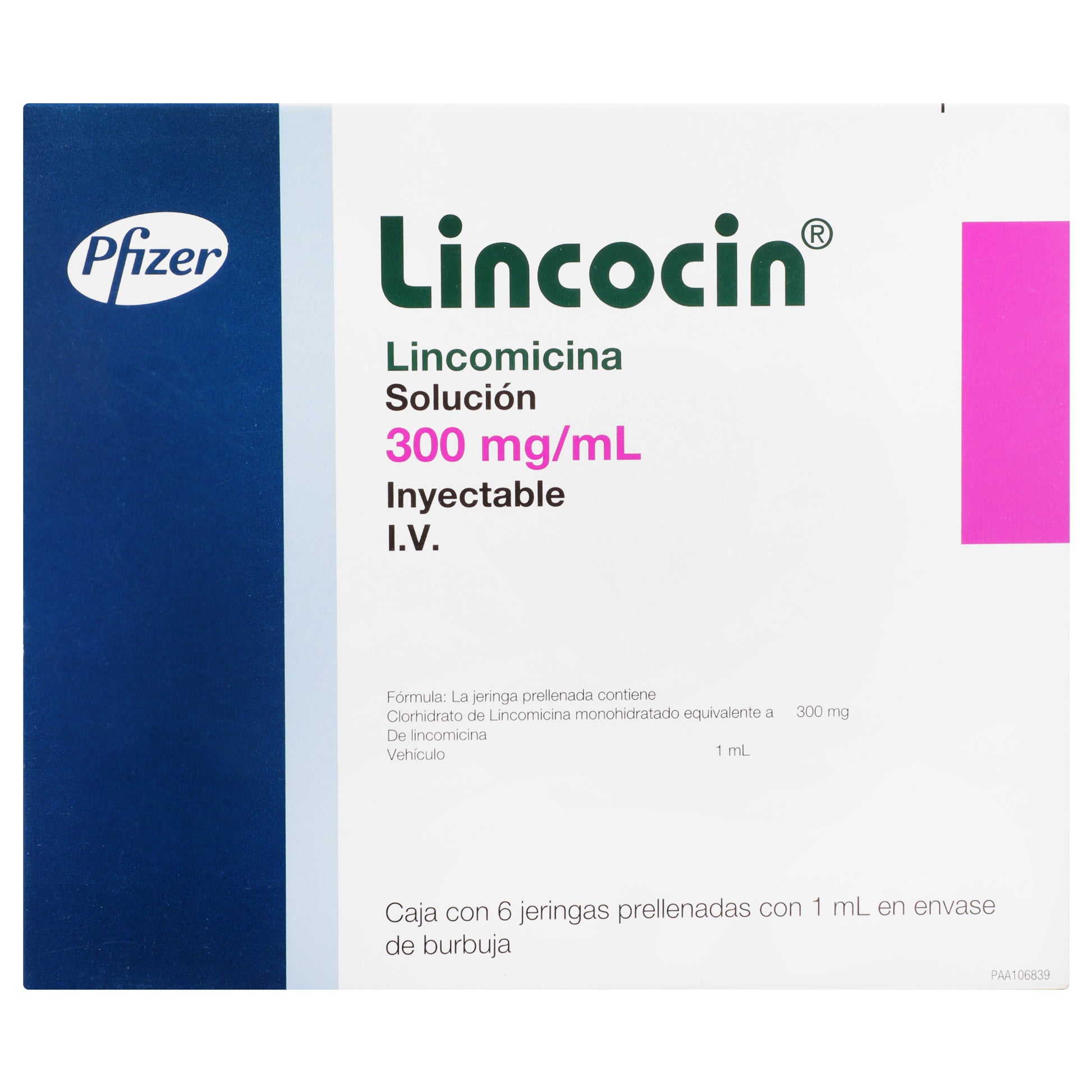 Lincocin Jeringa 300Mg/Ml Con 6 (Lincomicina) 1 - 300090555412