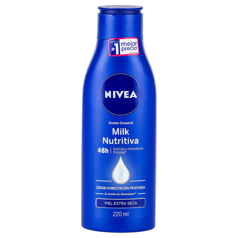Crema Corporal Nivea Milk Nutritiva Extra Seca 220Ml - WeCare Pharma