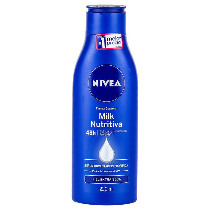Crema Corporal Nivea Milk Nutritiva Extra Seca 220Ml - WeCare Pharma