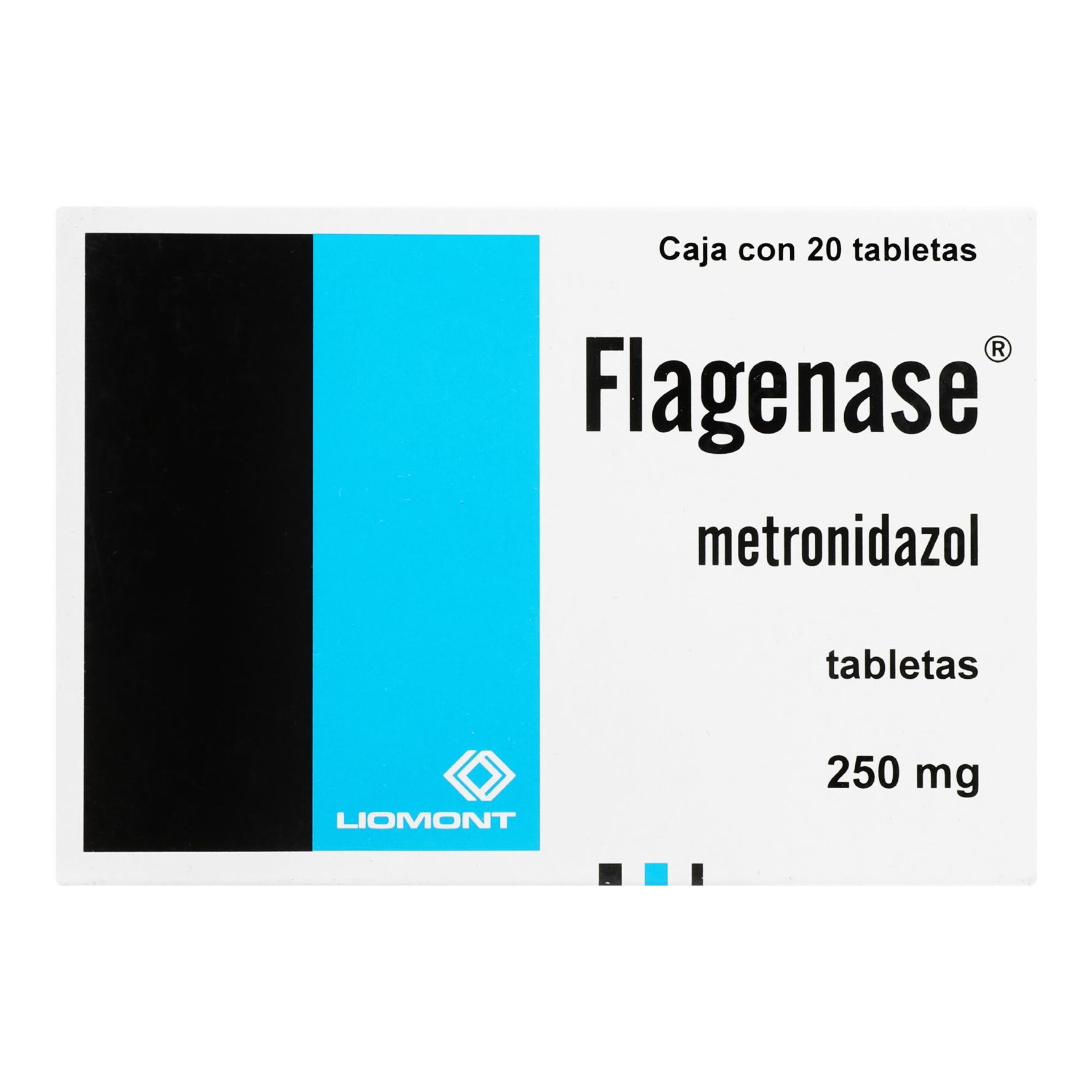 Flagenase 250Mg Con 20 Tabletas (Metronidazol) 1 - 7501299300244