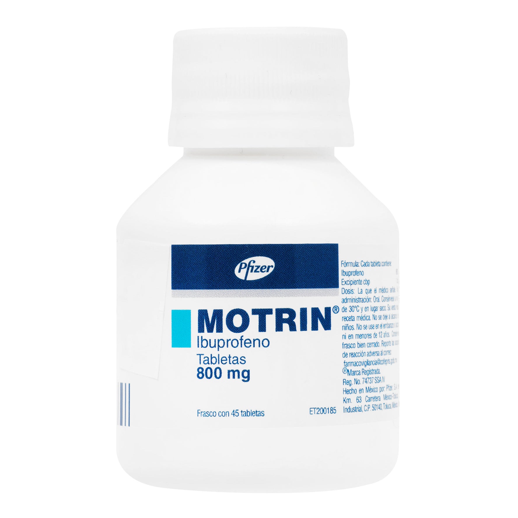 Motrin 800Mg Con 45 Tabletas (Ibuprofeno) 1 - 7501287627704