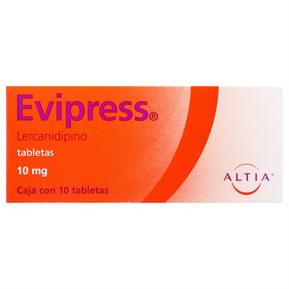 Evipress 10Mg Con 10 Tabletas (Lercanidipino) 2 - 7501314705511