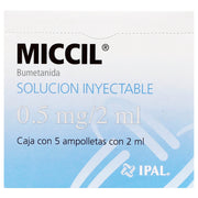 Miccil 0.5Mg 2Ml Con 5 Ampulas (Bumetanida) - WeCare Pharma