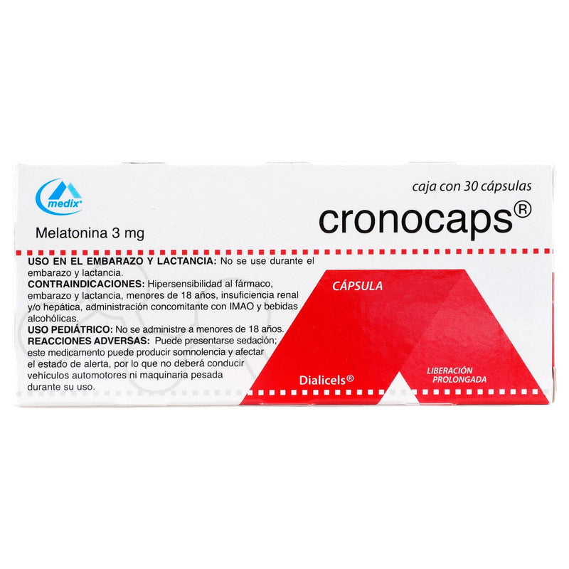 Cronocaps 3Mg Con 30 Capsulas (Melatonina) - WeCare Pharma