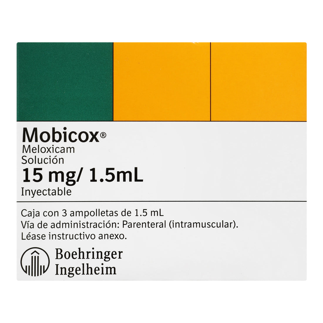 Mobicox 15Mg/1.5Ml Con 3 Ampulas (Meloxicam) 1 - 7501037990034