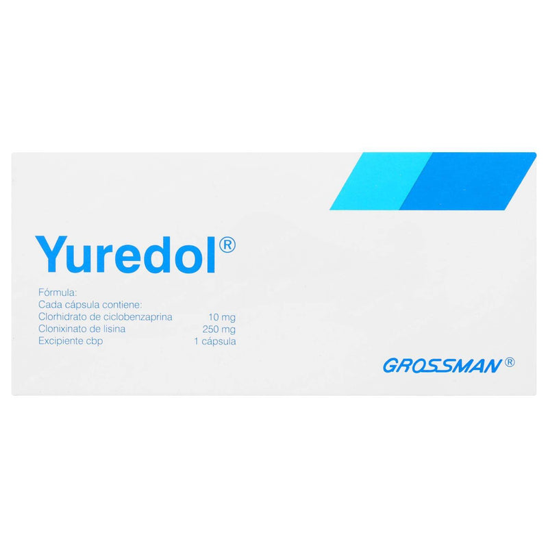 Yuredol 10Mg/250Mg Con 30 Capsulas (Ciclobenzaprina/Lisina) - WeCare Pharma