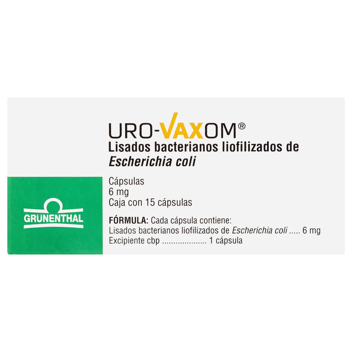 Uro Vaxom 6Mg Con 15 Capsulas (Lisados Bacterianos E Coli) 1 - 7502209290082