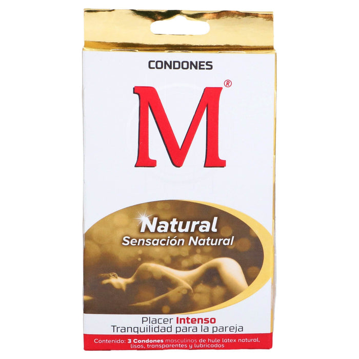 Condón M-Force Natural Con 3 - WeCare Pharma