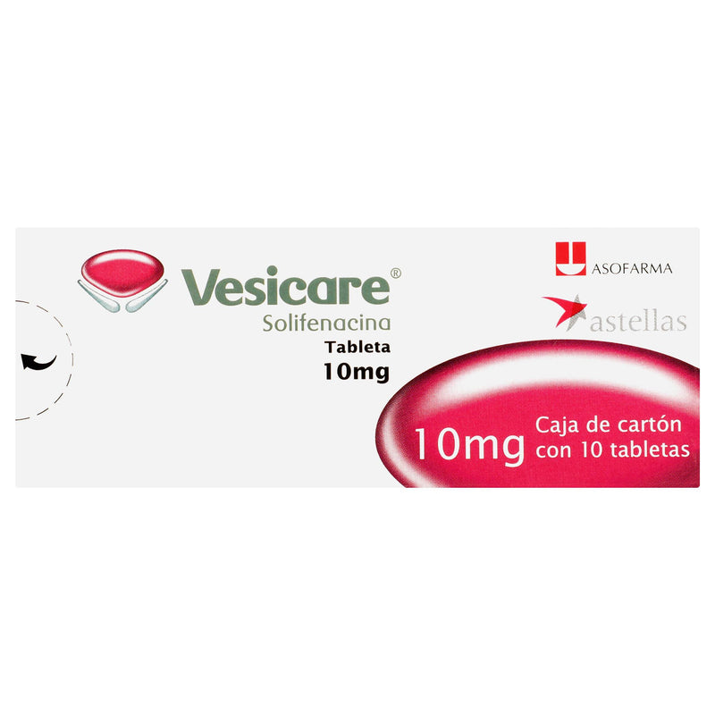 Vesicare 10Mg Con 10 Tabletas (Solifenacina) - WeCare Pharma