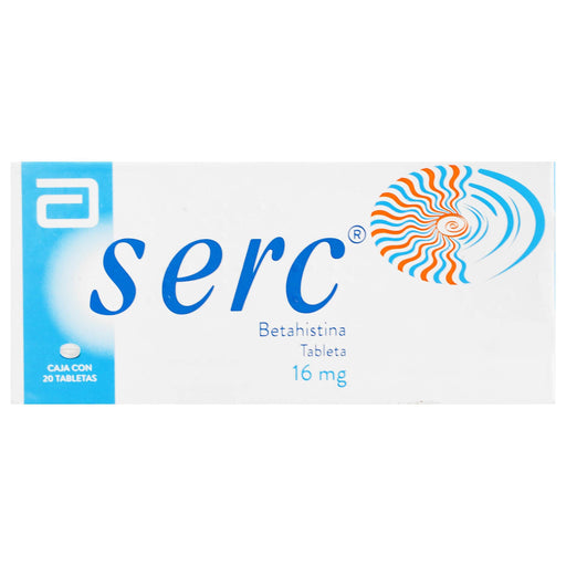 Serc 16Mg Con 20 Tabletas (Betahistina) 1 - 7501033958281