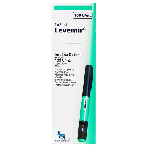 Levimir Flexpen Pluma 100Unid/Ml 3Ml Con 1 (Insulina Determir) - WeCare Pharma