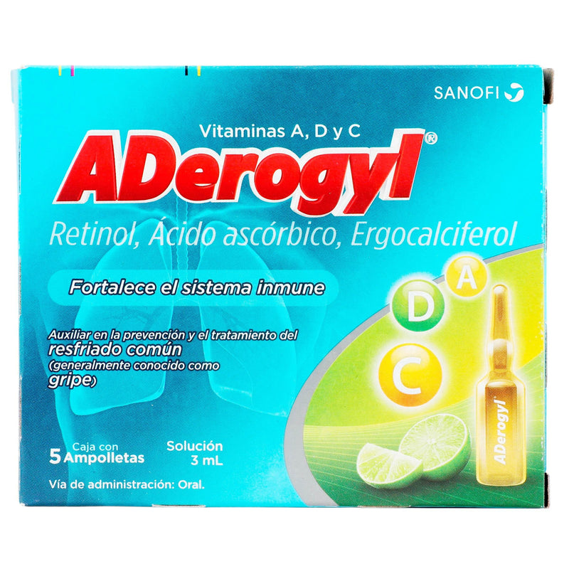 Aderogyl 3Ml Con 5 Ampulas (Retinol/Ac Ascorbico/Ergocalcifenol) - WeCare Pharma