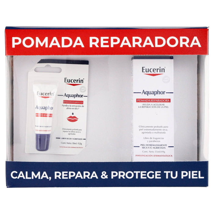 Eucerin Kit Aquaphort Tubo 55Ml+Reparador Labial Aquaphor 10Ml - WeCare Pharma