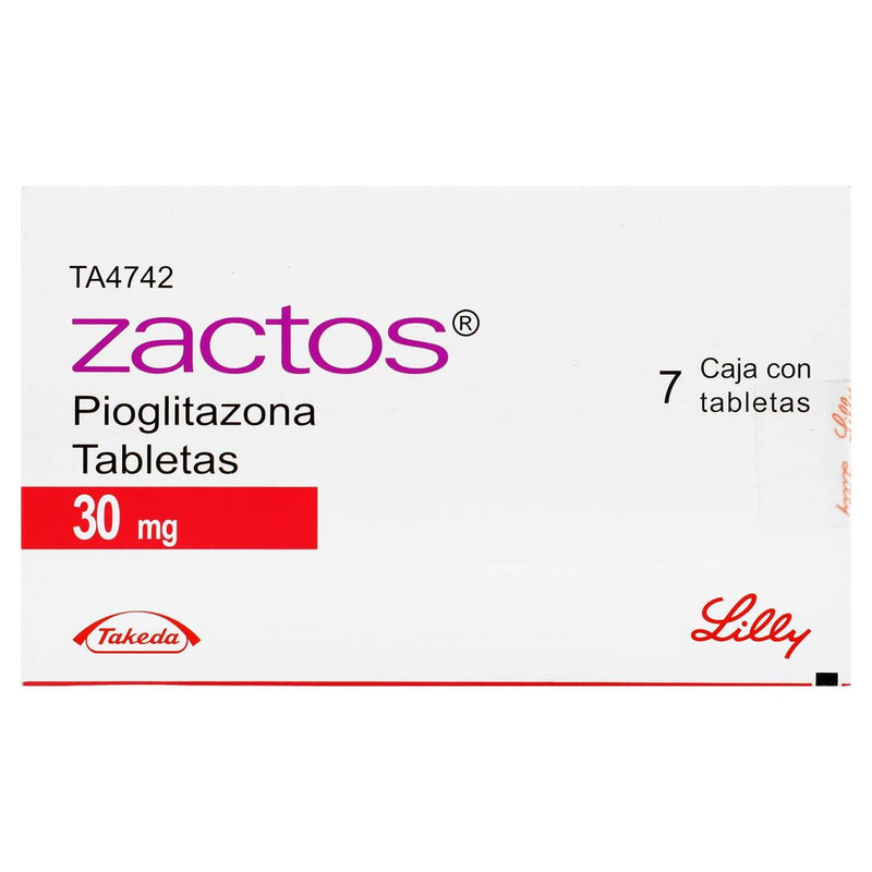 Zactos 30Mg Con 7 Tabletas (Pioglitazona) - WeCare Pharma