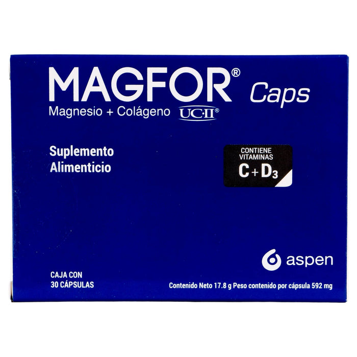 Magfor 592Mg Con 30 Capsulas (Magnesio/Colageno) - WeCare Pharma