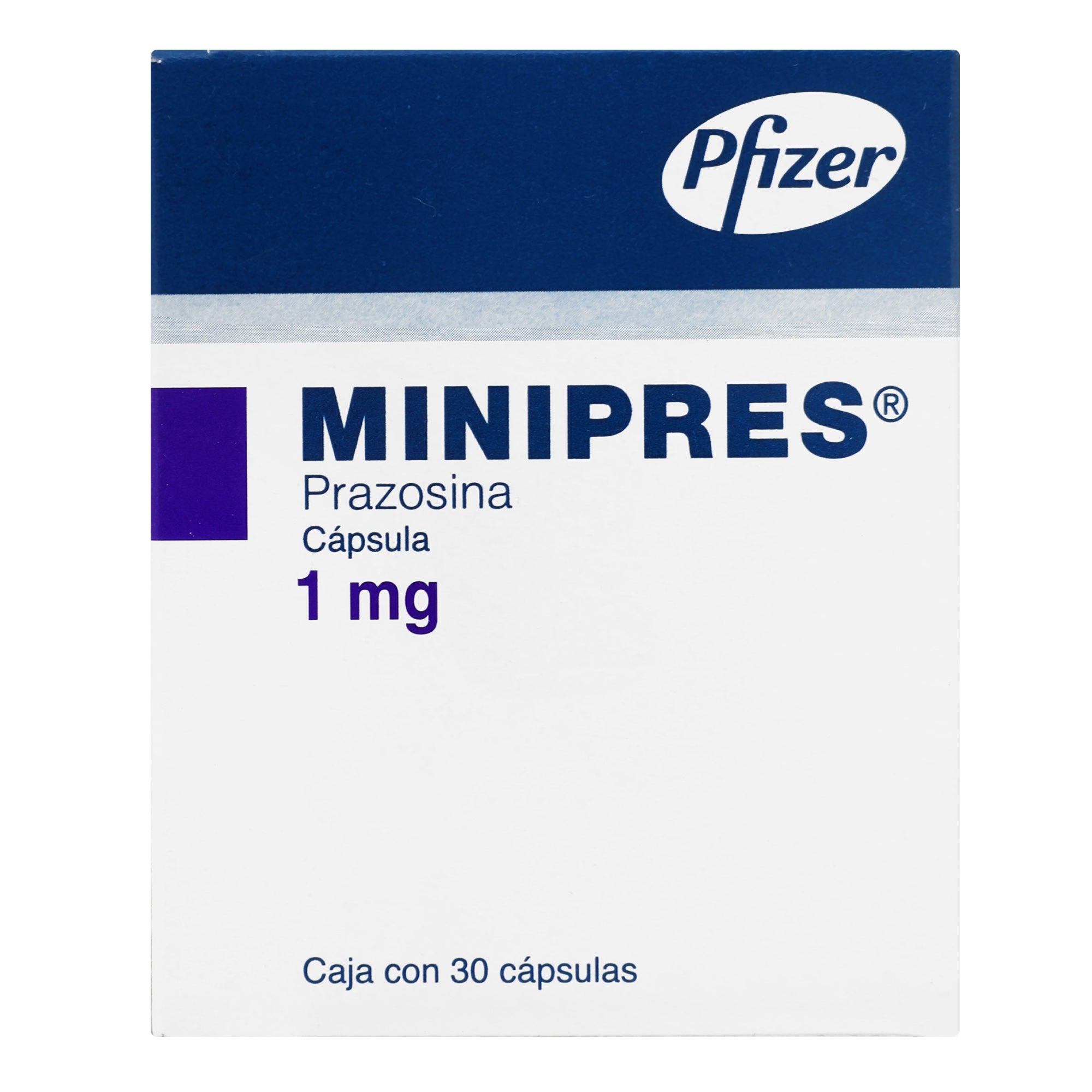 Minipres 1Mg Con 30 Capsulas (Prazosina) 1 - 7501287669001