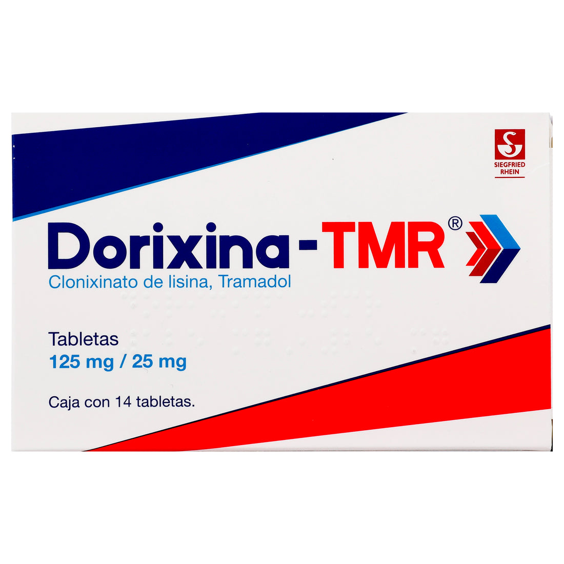 Dorixina-Tmr 125Mg/25Mg Con 14 Tabletas (Clorixinato De Lisina/Tramadol) 1 - 7501300420237