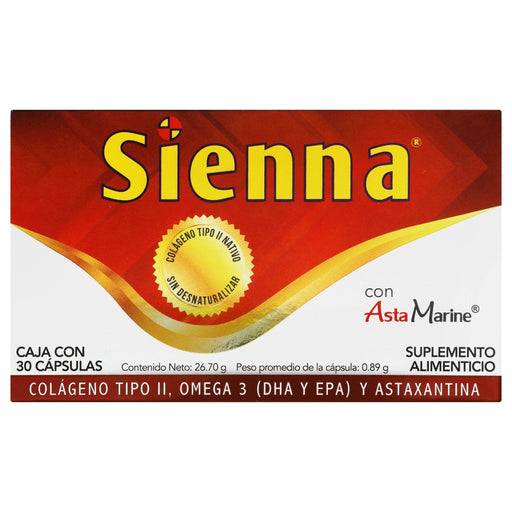 Sienna Colageno (Suplemento Alimenticio) Capsulas 26.70G Con 30 - WeCare Pharma