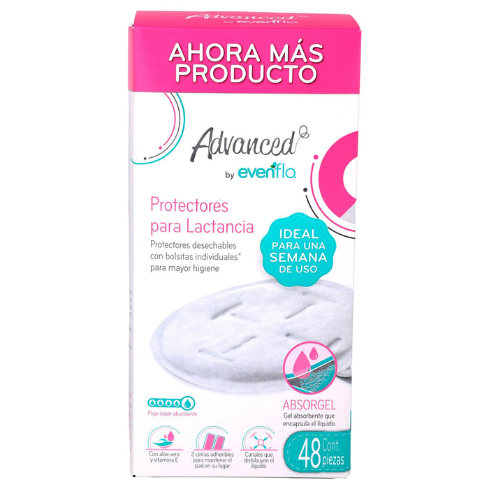 Protectores Lactancia Advanced Evenflo Con 48 - WeCare Pharma